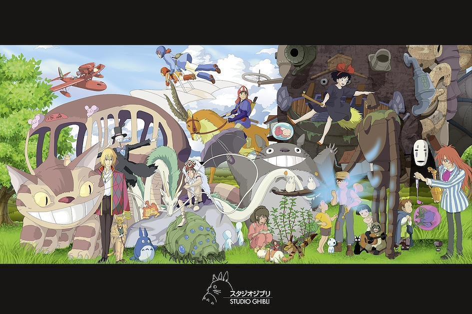 Arte de todos los protagonistas de películas Ghibli