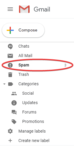 Gmail Spam Folder Check