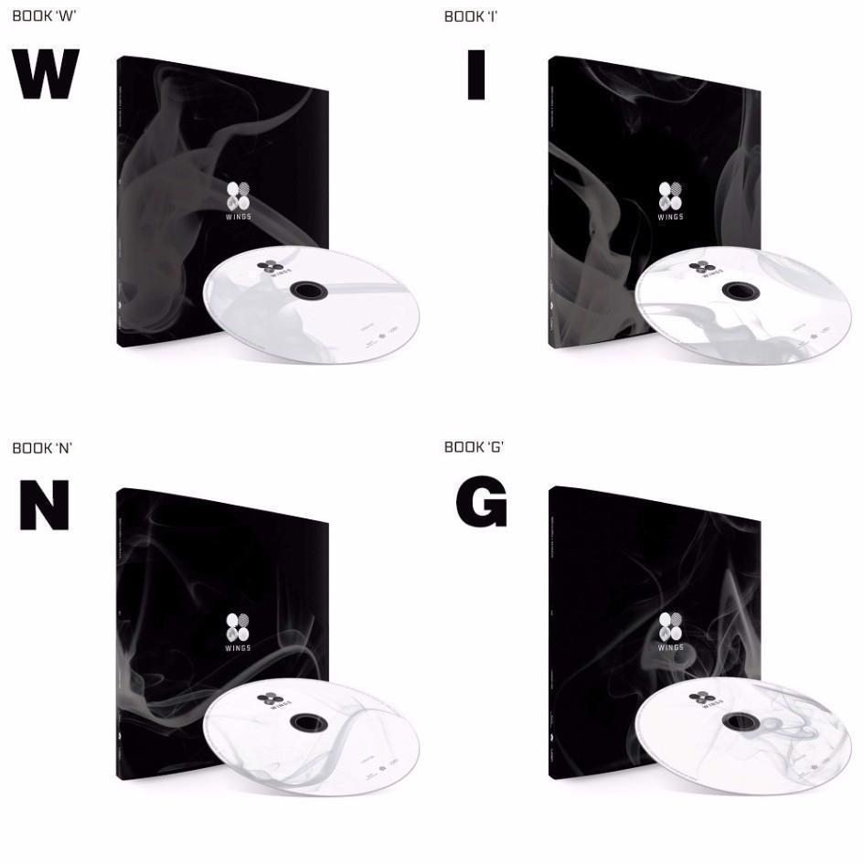 Portada del album de BTS WINGS en sus 4 versiones