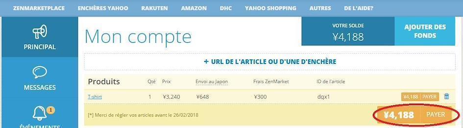 mon compte payer - zenmarket