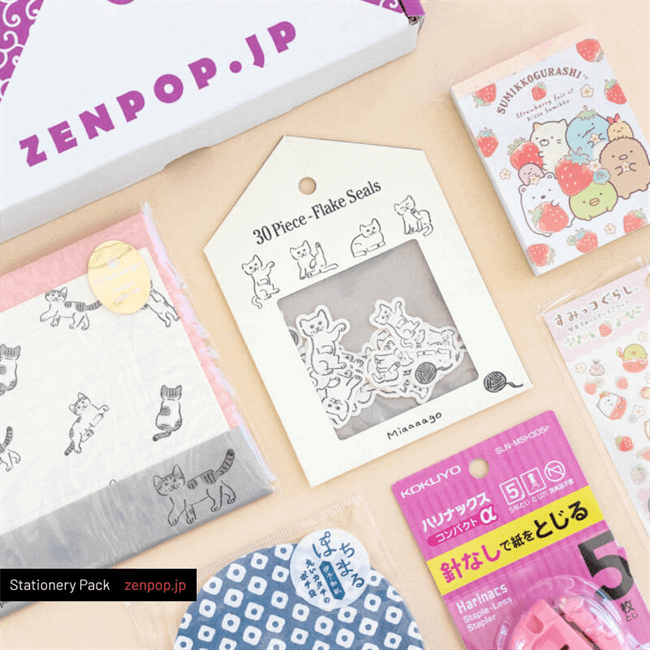ZenPop's Japanese Stationery Pack: Crafty Cats