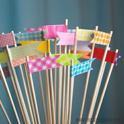 Washi tape flags