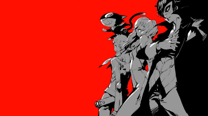 Persona red and black poster